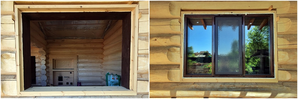 Установка обсады в деревянном доме - цена в Екатеринбурге | Окосячка дома,  обсада окон и дверных проемов
